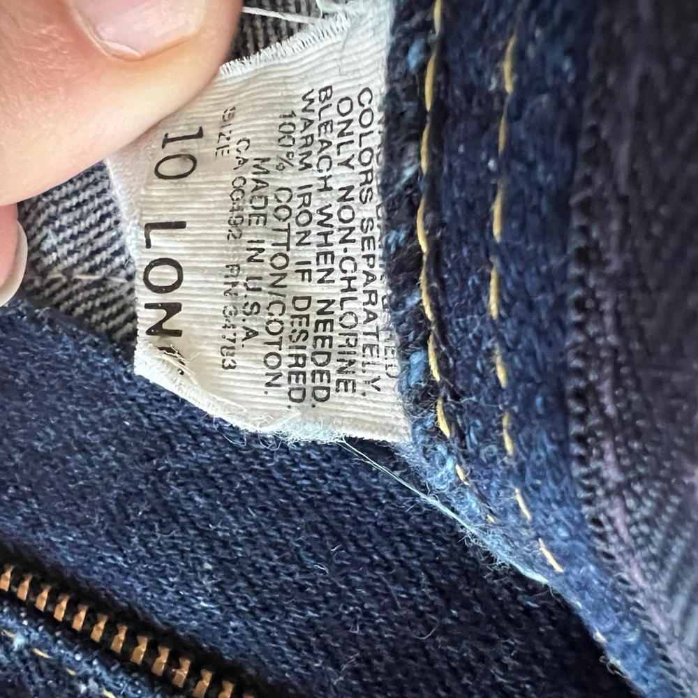 Women's VINTAGE 70s/80s Lee Dark Blue Straight Leg Jeans 26” Made in USA - Picture 6 of 9